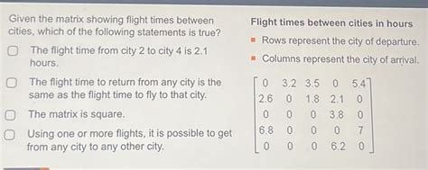 actual flying times between cities.